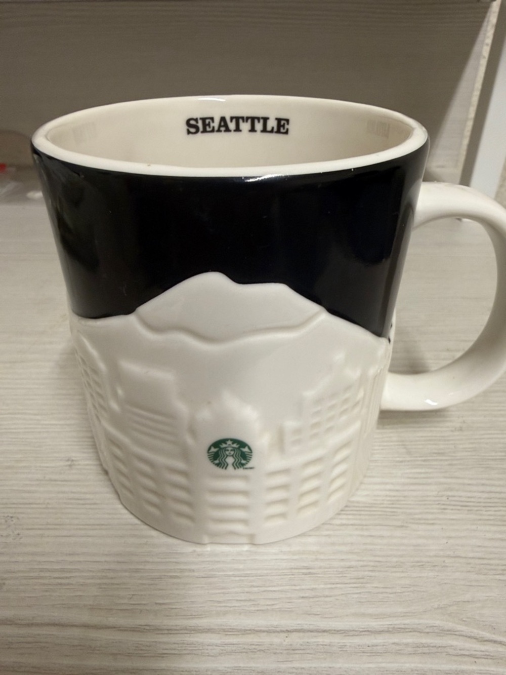 Starbucks Seattle Relief Mug - Black, White, Green